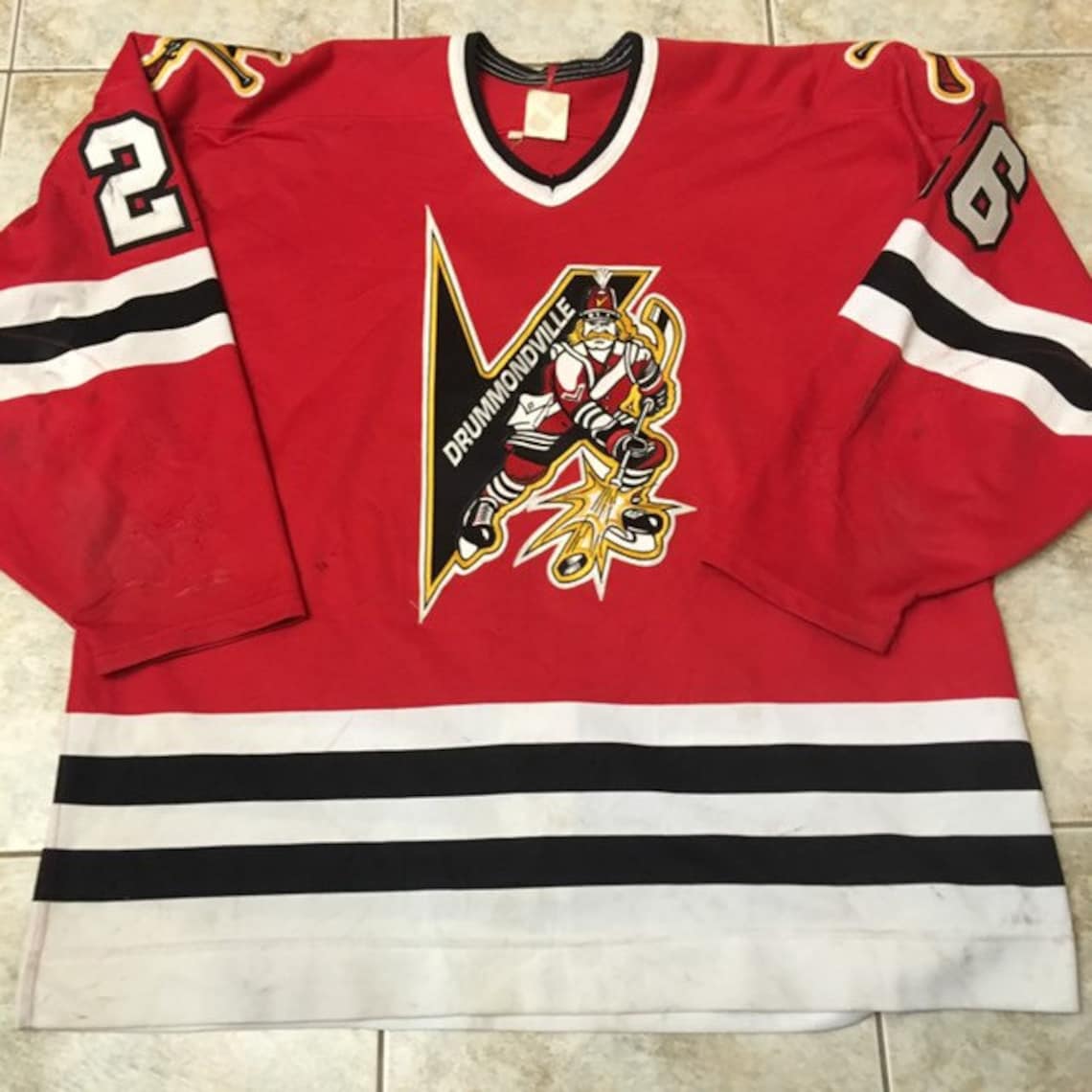Vintage Drummondville Voltigeurs Hockey jeu porté 26 taille Etsy