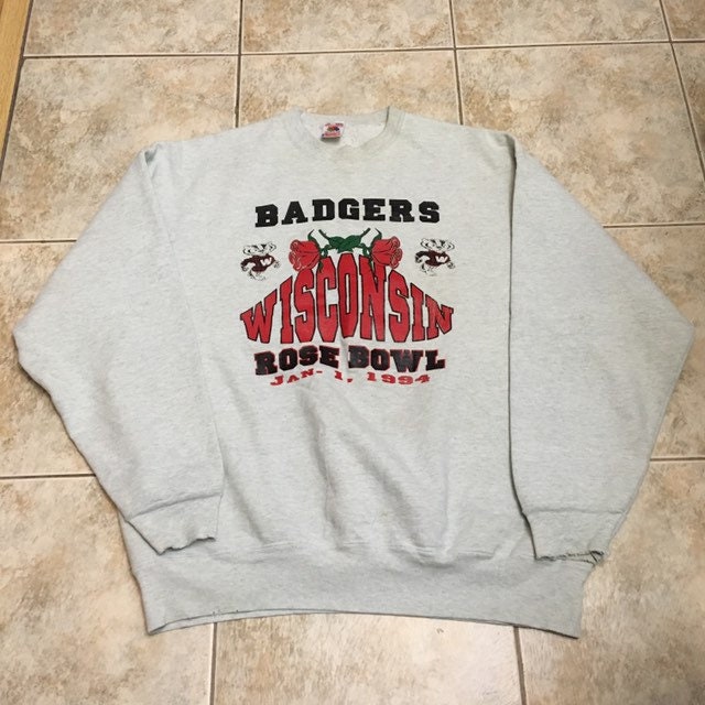 Vintage Wisconsin Badgers 1994 Rose Bowl Sweatshirt size XL | Etsy