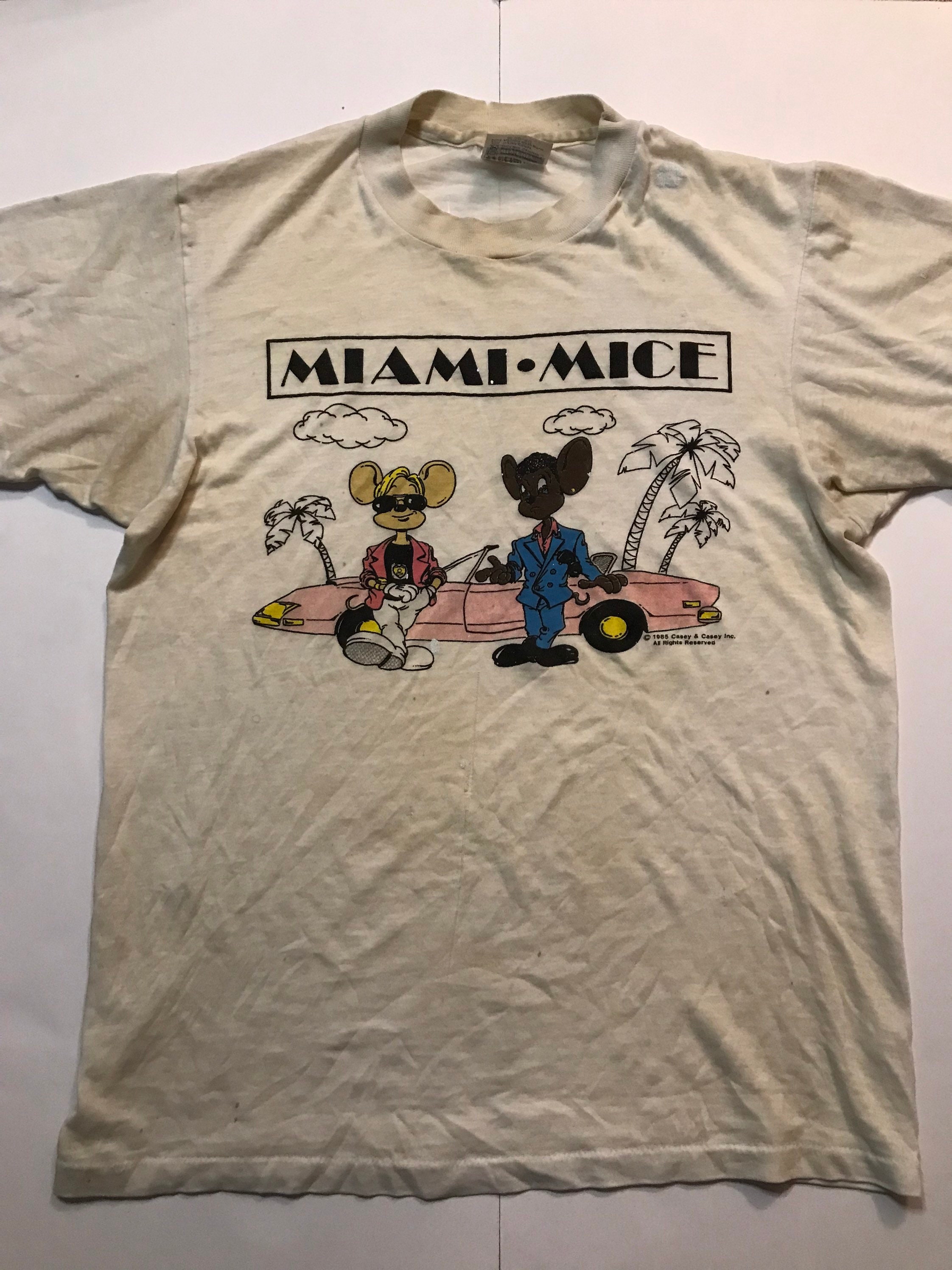 激レア1984年Miami Viceオリジナルプロモtシャツ XLビンテージ 100％の 