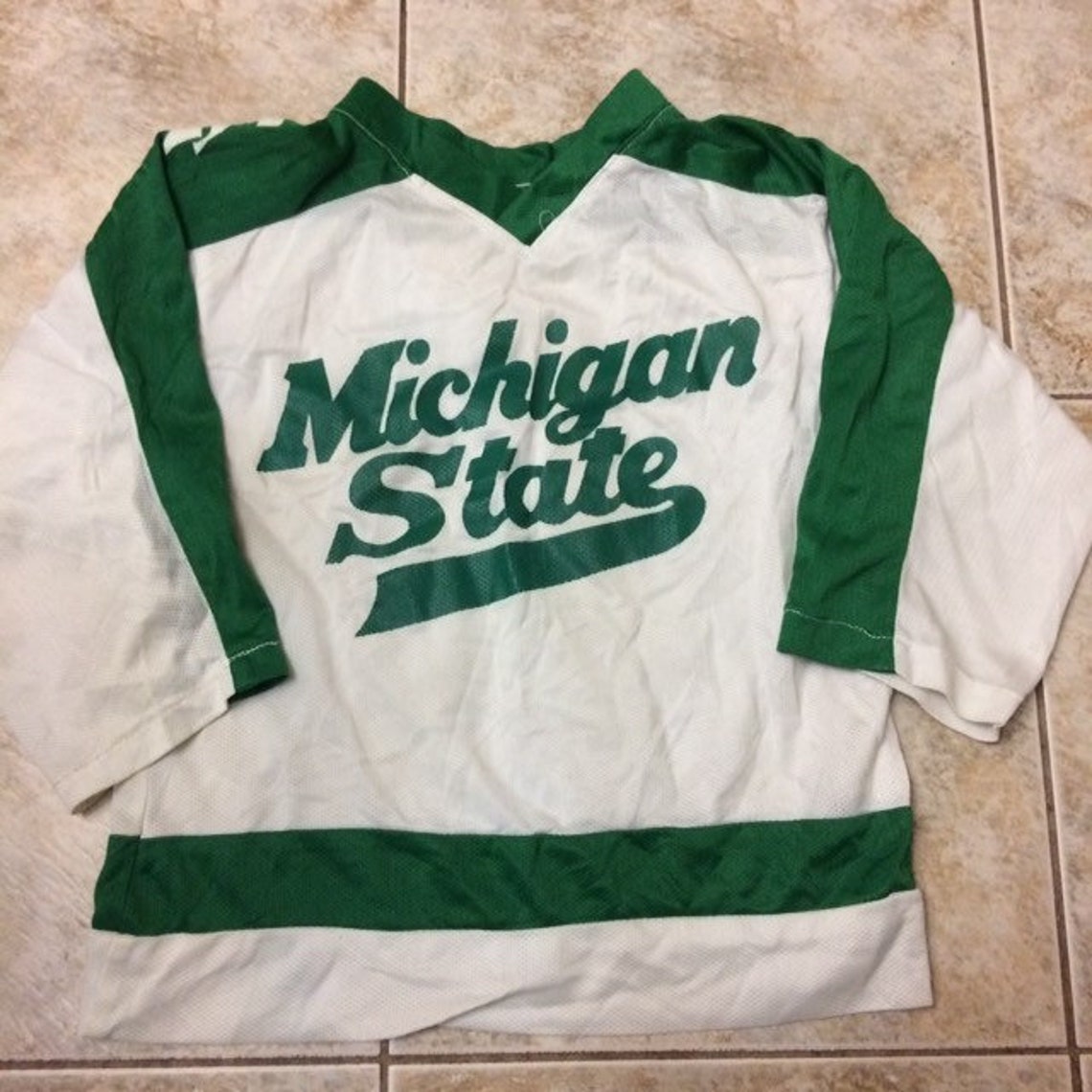 Vintage Michigan state spartans youth hockey jersey Size youth Etsy