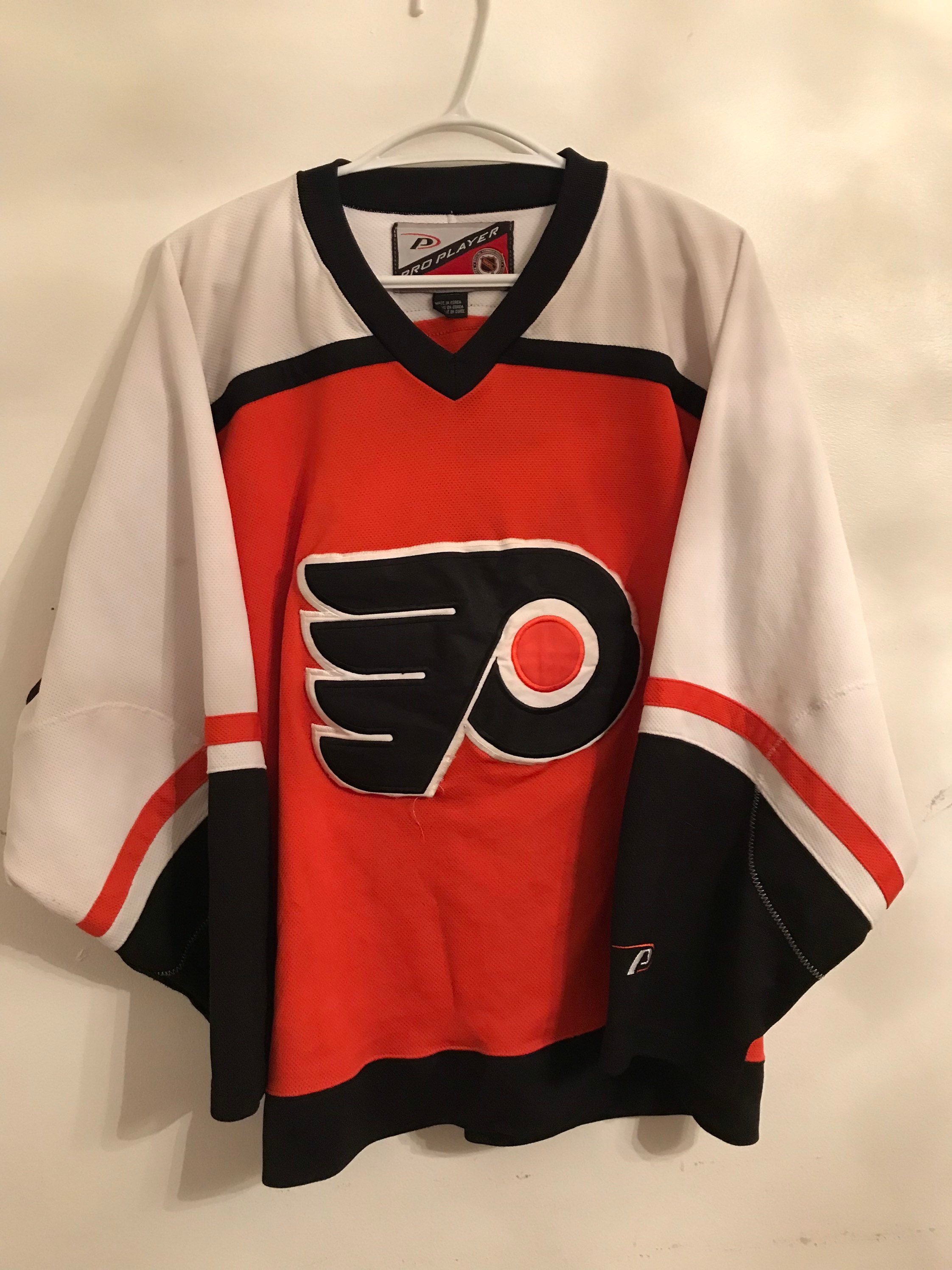 NICE!! Vtg 90s PHILADELPHIA FLYERS Black JERSEY by STARTER Men Medium  EXCELLENT!