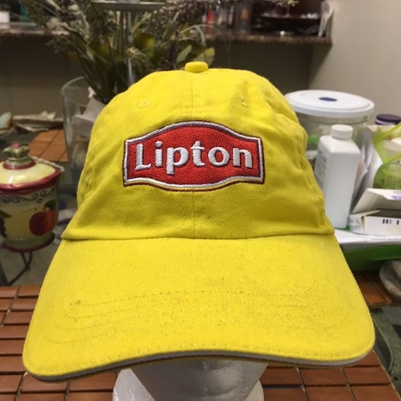 Vintage Lipton tea strap back hat adjustable
