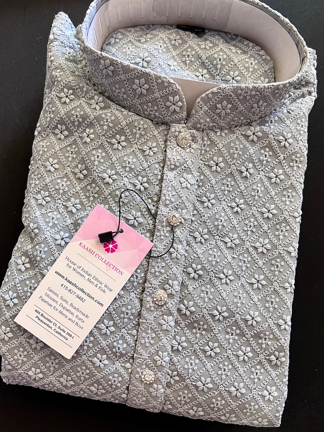 Light Grey Color Chikankari Lucknowi Georgette Men Kurta Pajama Set With Lining Chikhankari Kurta Mens Wear Kurtas for Men Etsy UK