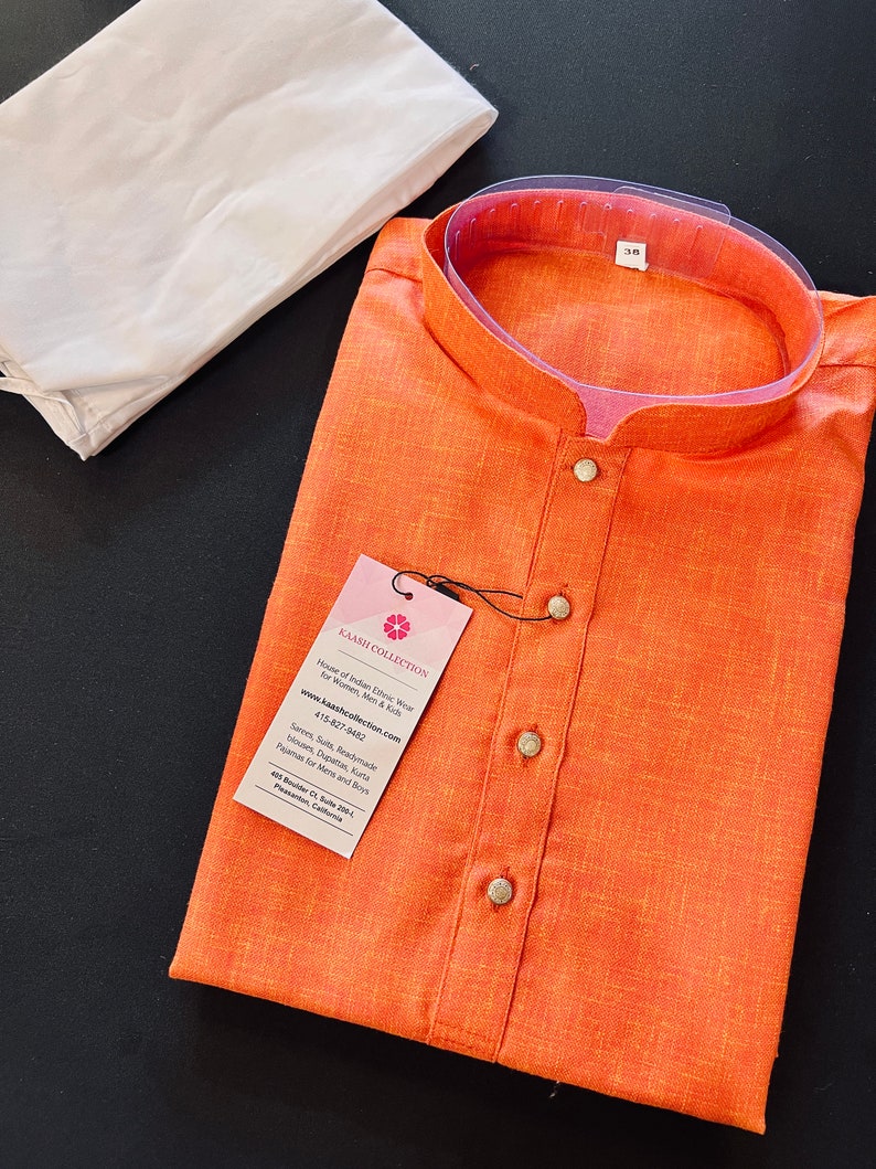 Apricot Color With Tint of Yellow Premium Pure Cotton Kurta Etsy