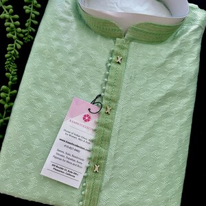 Pastel Sea Green Raw Silk Kurta Pajama Set for Men | Self Design Embroidery Buttis | Wedding Kurta | Groomsmen Kurta | Kurta Store