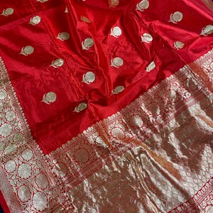 wedding SILKMARK Certified Traditional Indian Sari for festive bridal party Banarasi Katan silk Sarees brocaded with pure antique Zari