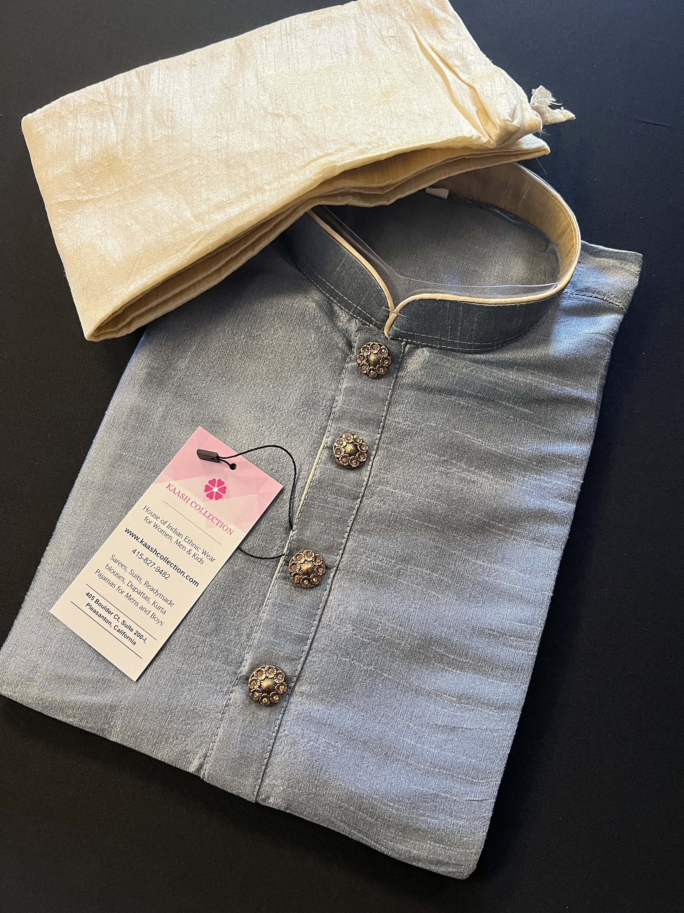 Silver kurta pajama best sale
