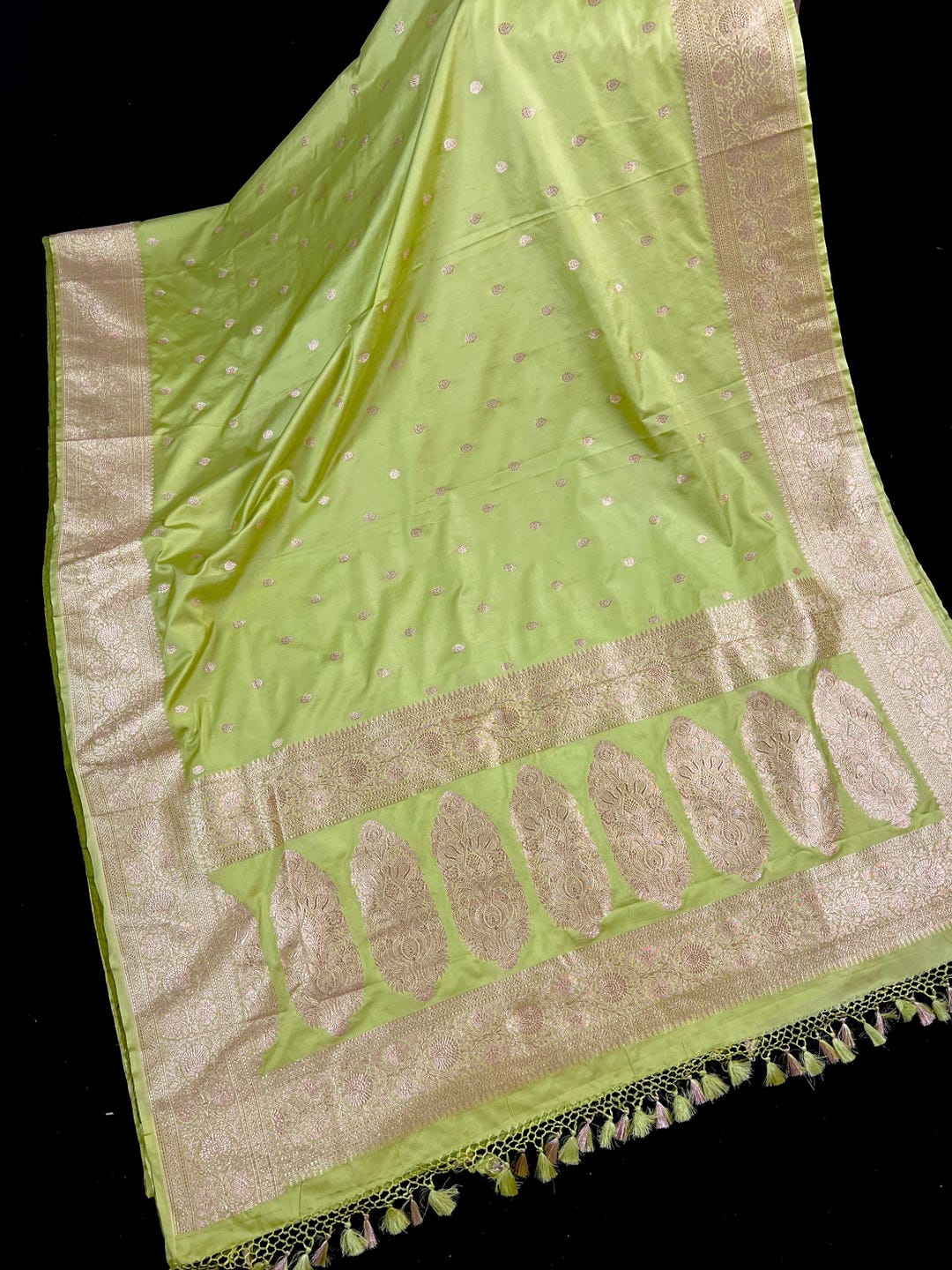 Women's Bottle Green Mashru Silk Dress