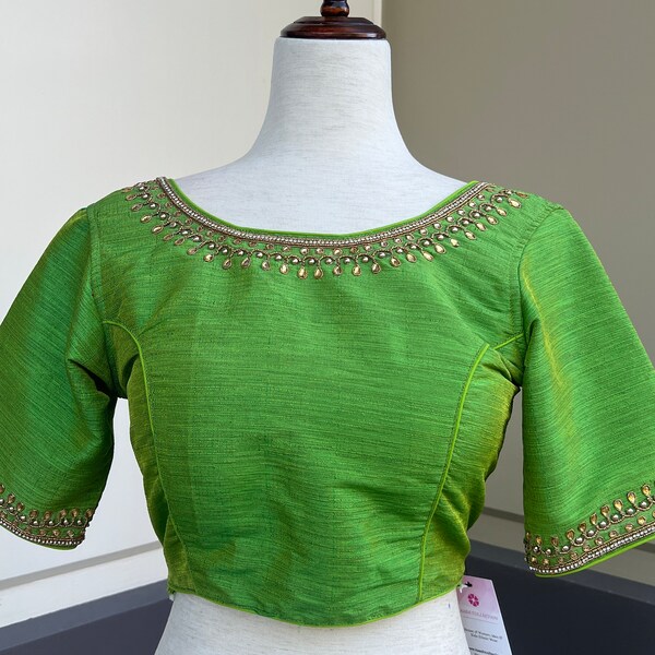 Parrot Color Indian Blouse - Etsy