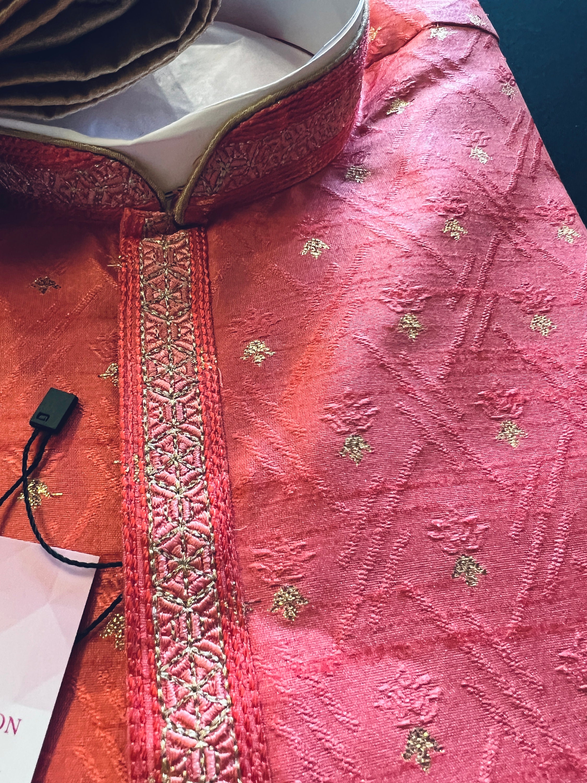 Neera Trendz Pink Soft Silk Embroidered Men's Kurta Pyjama main image 0