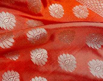 Orange Soft Banarasi Silk Designer Dupatta with Gold Zari Weave  | Light Weight Dupatta | Benarasi Dupatta | Gift For Her | Kaash Collection