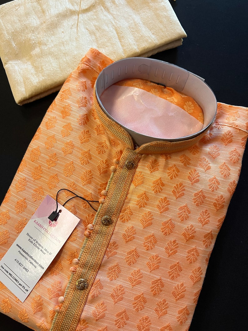 Pastel Orange Color Men Kurta Pajama Pastel Color Kurta for Etsy