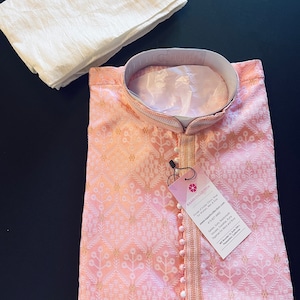 Size 38 | Pink Color Men Kurta Pajama Set | Mens Ethnic Wear| Indian and Pakistani Mens Wear | Indian Wedding Kurta | Kurta Set for Men