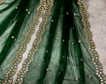 未使用新品タグ付き! matta DUPATTA Nk2198 Silk zari Weaved suits with contrast colour dupatta