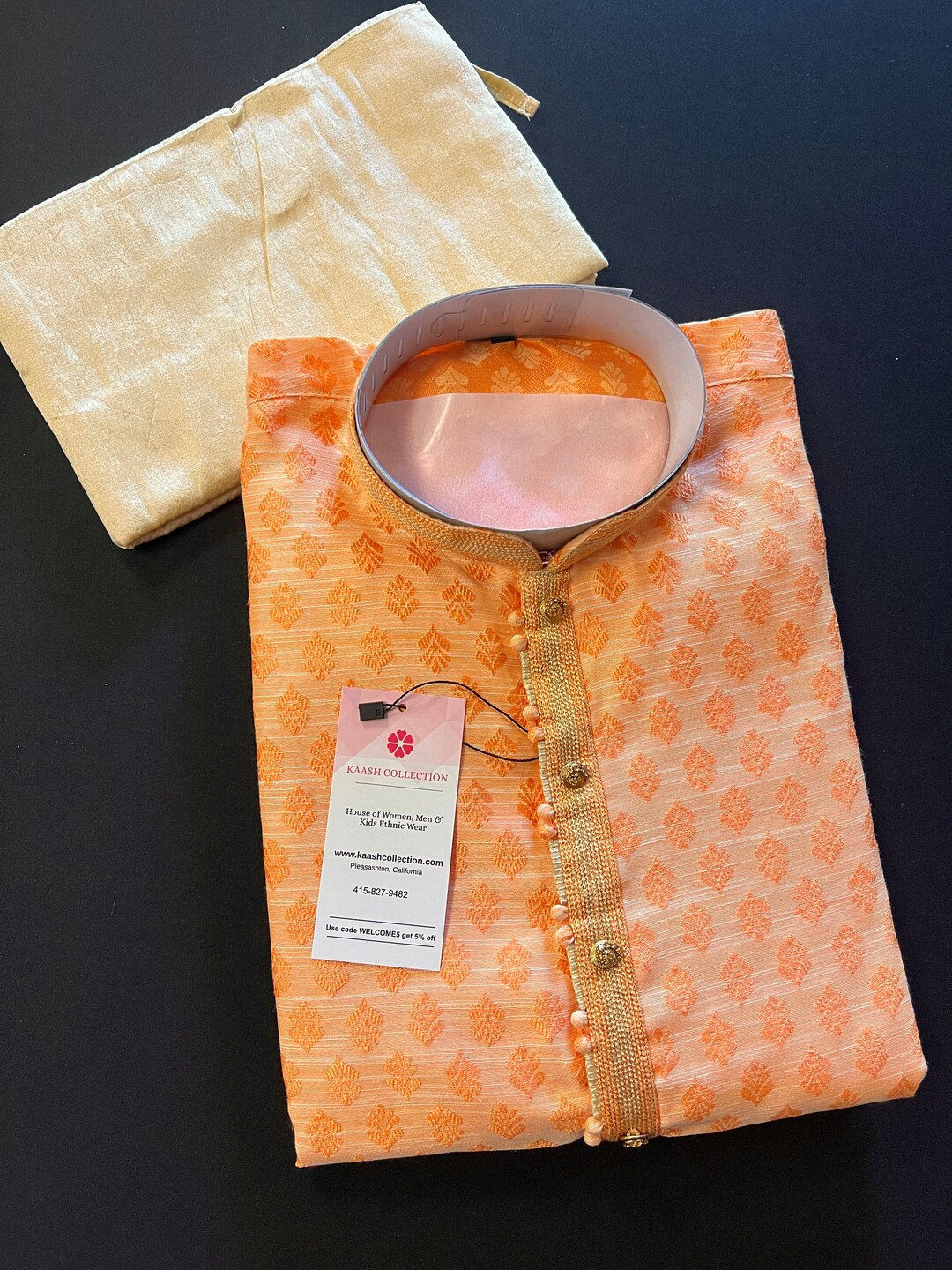 Pastel Orange Color Men Kurta Pajama Pastel Color Kurta for Men