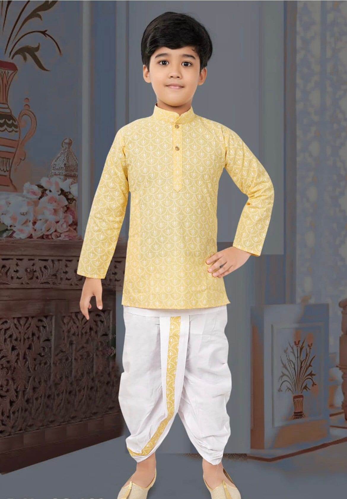 Cotton dhoti kurta for baby boy deals