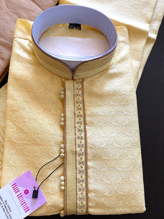 Kurta pajama for haldi hot sale