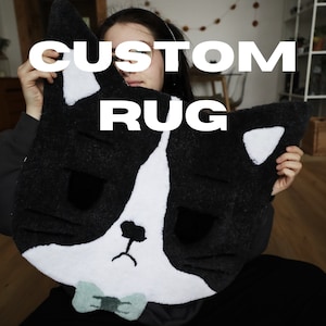 Custom Tufted Rug, Personalized Wall Rug, Handmade Home Decor, Pet Rug Custom, Tufted Rug Cute, Personalized Tufted Rug