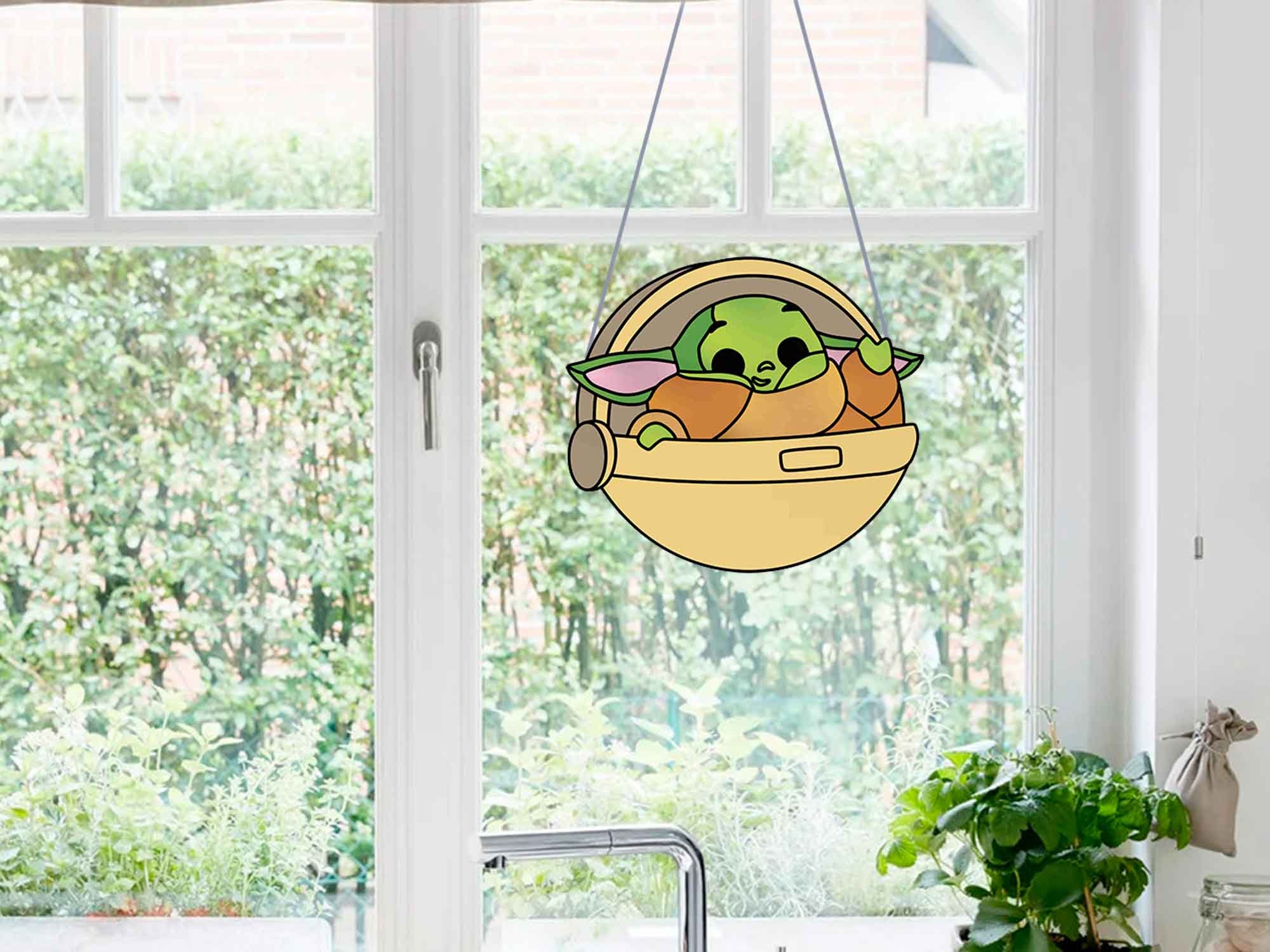 Yoda Stained Glass Pattern Star Wars Window Hangings Etsy