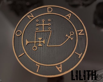Duke Dantalion Wooden Altar Pentacle for Casting Black Magick Spells - Ars Goetia