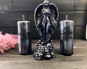 Set of 3 Lilith Beeswax Ritual Candles (Lilith Candle + 2 Altar Ama Lilith Candles)