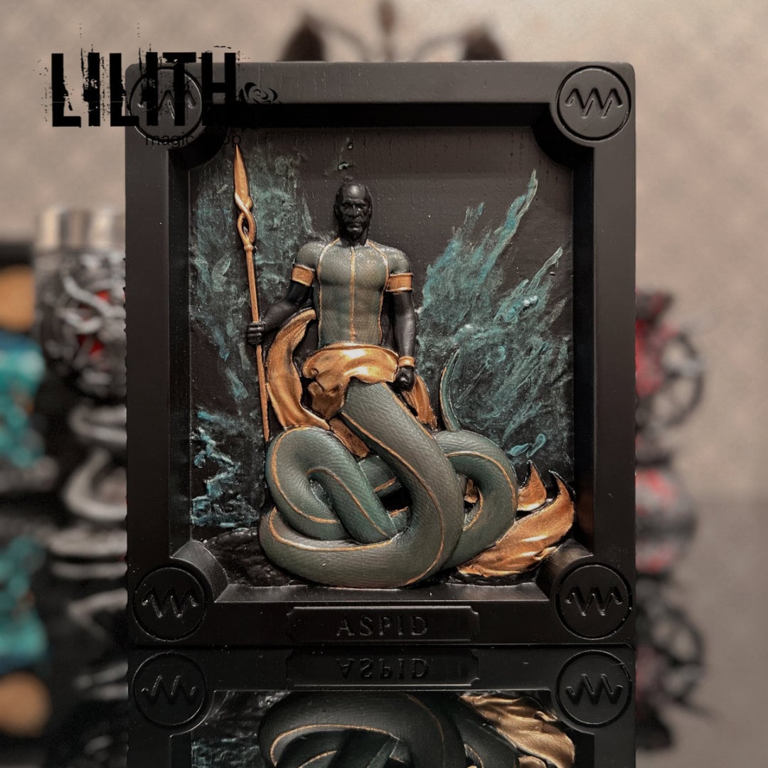 Aspid, The Head of Sea Demons Wooden Icon