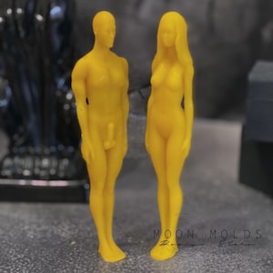 5.9&quot; Silicone Molds &quot;Voodoo Dolls&quot; (Man, Woman) - Love Spell Candle Silicone Molds