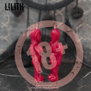 Love Spell Voodoo Dolls Ritual Beeswax Candles - 2 item set (Options: Man + Woman, Man + Man, Woman + Woman;Standing/On Knees),Human Candles