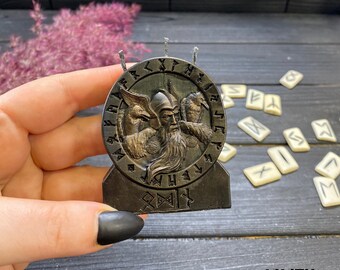 Silicone Mold “Odin in the Runic Circle” - Candle Silicone Mold