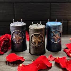 Baphomet Bienenwachs RitualAltarKerze
