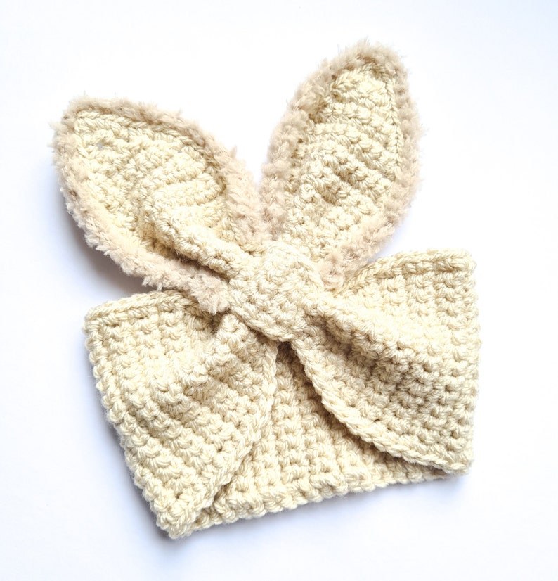 Crochet Pattern Baby/Childs Bunny Ear Warmer. Baby/Child Easter Bunny Crochet Pattern Ear Warmer Headband. image 3