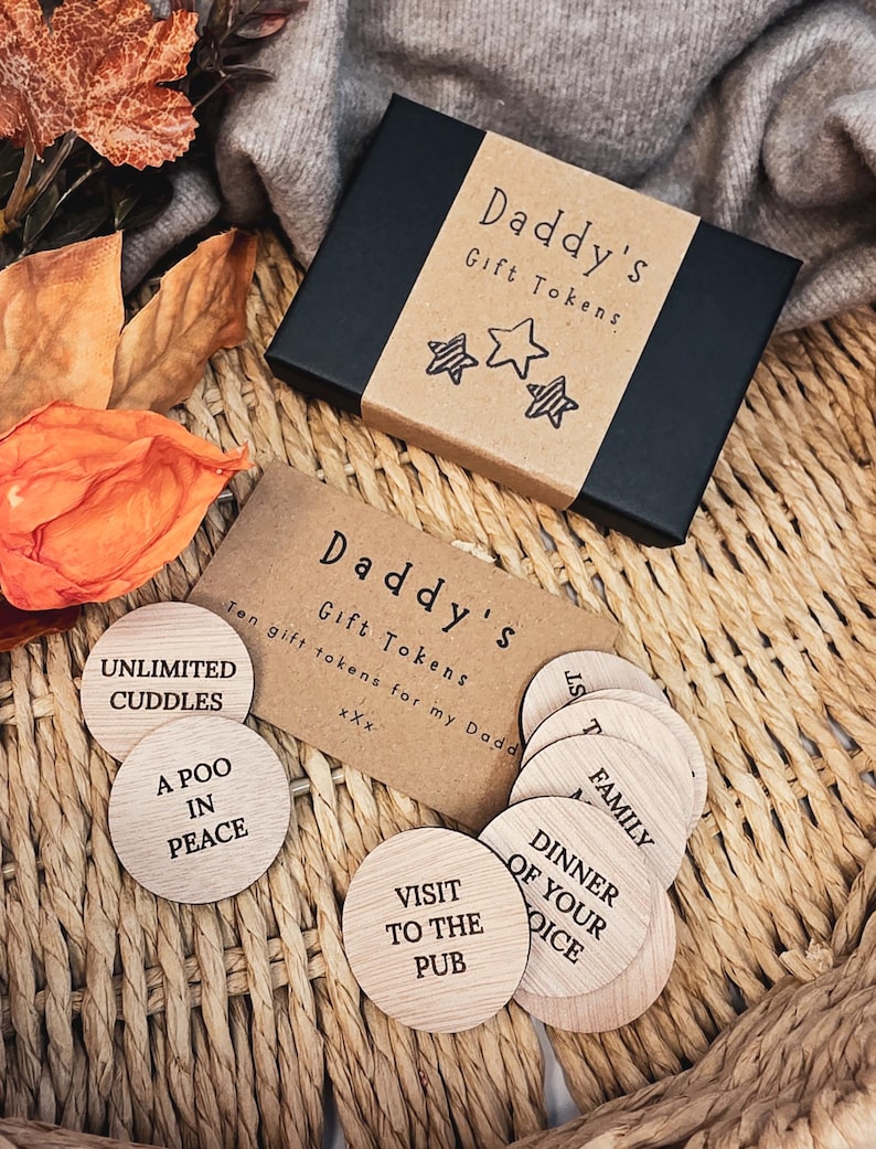 Personalised Wooden Daddy Gift Tokens image 9