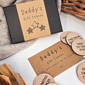 Personalised Wooden Daddy Gift Tokens image 19