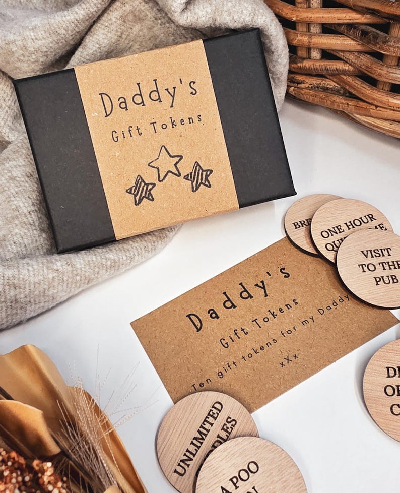 Personalised Wooden Daddy Gift Tokens image 19