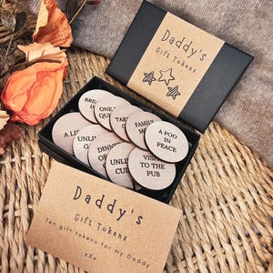 Personalised Wooden Daddy Gift Tokens image 17