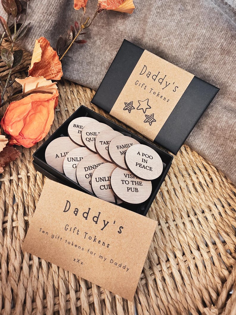 Personalised Wooden Daddy Gift Tokens image 17