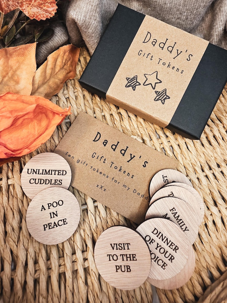 Personalised Wooden Daddy Gift Tokens image 16