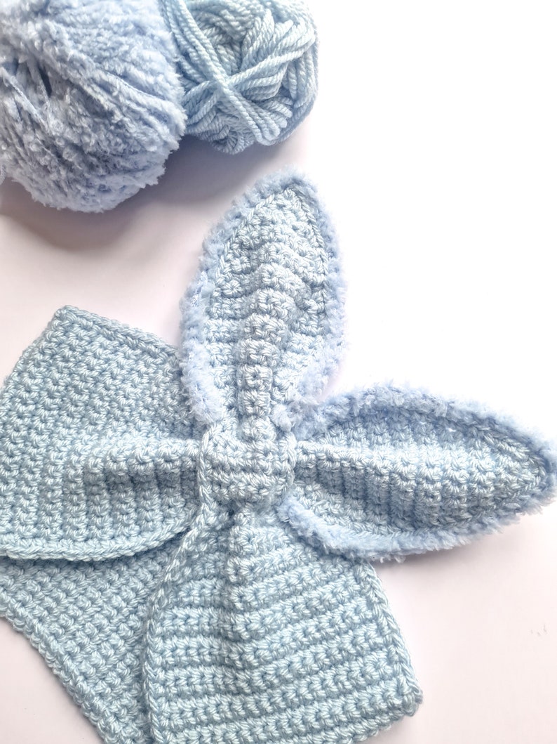 Crochet Pattern Baby/Childs Bunny Ear Warmer. Baby/Child Easter Bunny Crochet Pattern Ear Warmer Headband. image 6