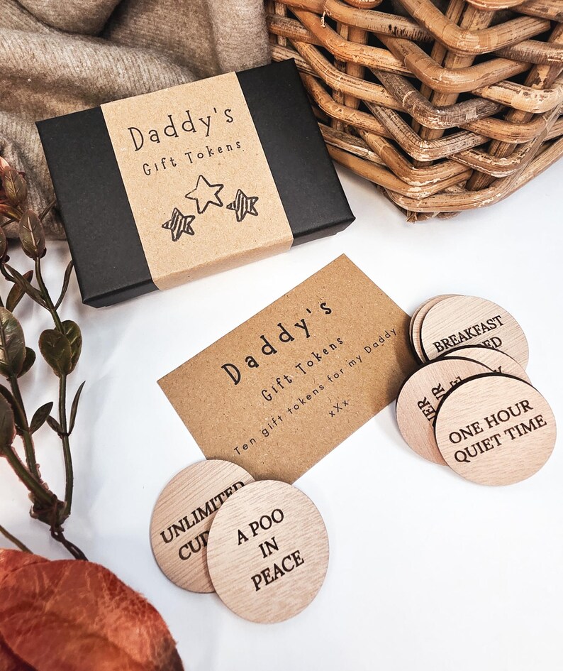 Personalised Wooden Daddy Gift Tokens image 15