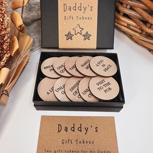 Personalised Wooden Daddy Gift Tokens image 18