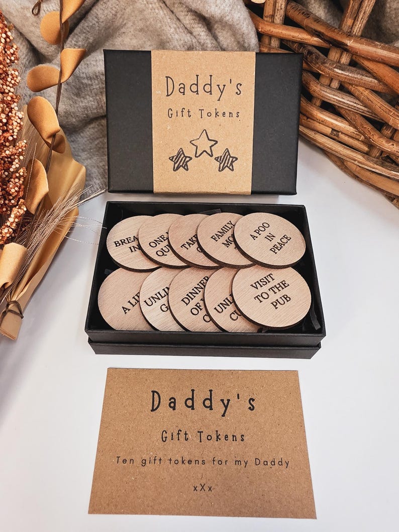 Personalised Wooden Daddy Gift Tokens image 18