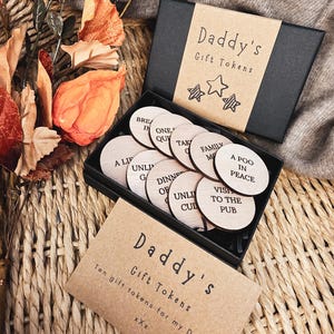 Personalised Wooden Daddy Gift Tokens image 12