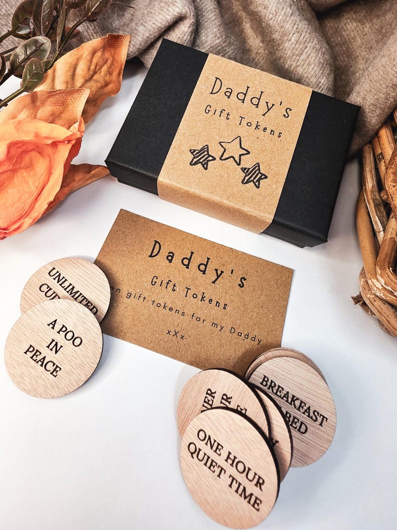 Personalised Wooden Daddy Gift Tokens image 13