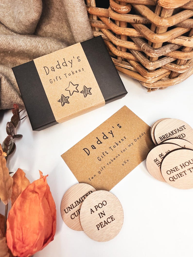 Personalised Wooden Daddy Gift Tokens image 7