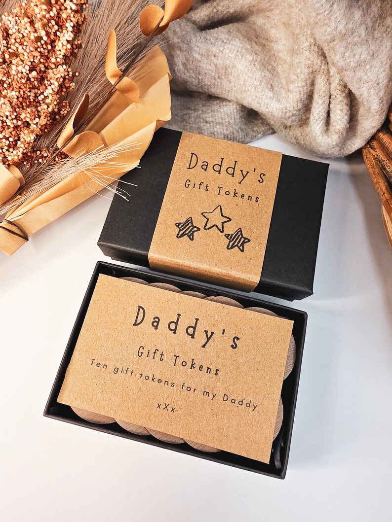 Personalised Wooden Daddy Gift Tokens image 11