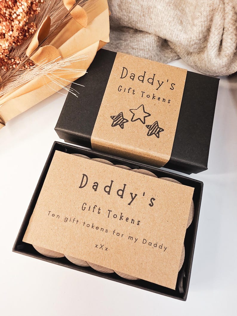 Personalised Wooden Daddy Gift Tokens image 5