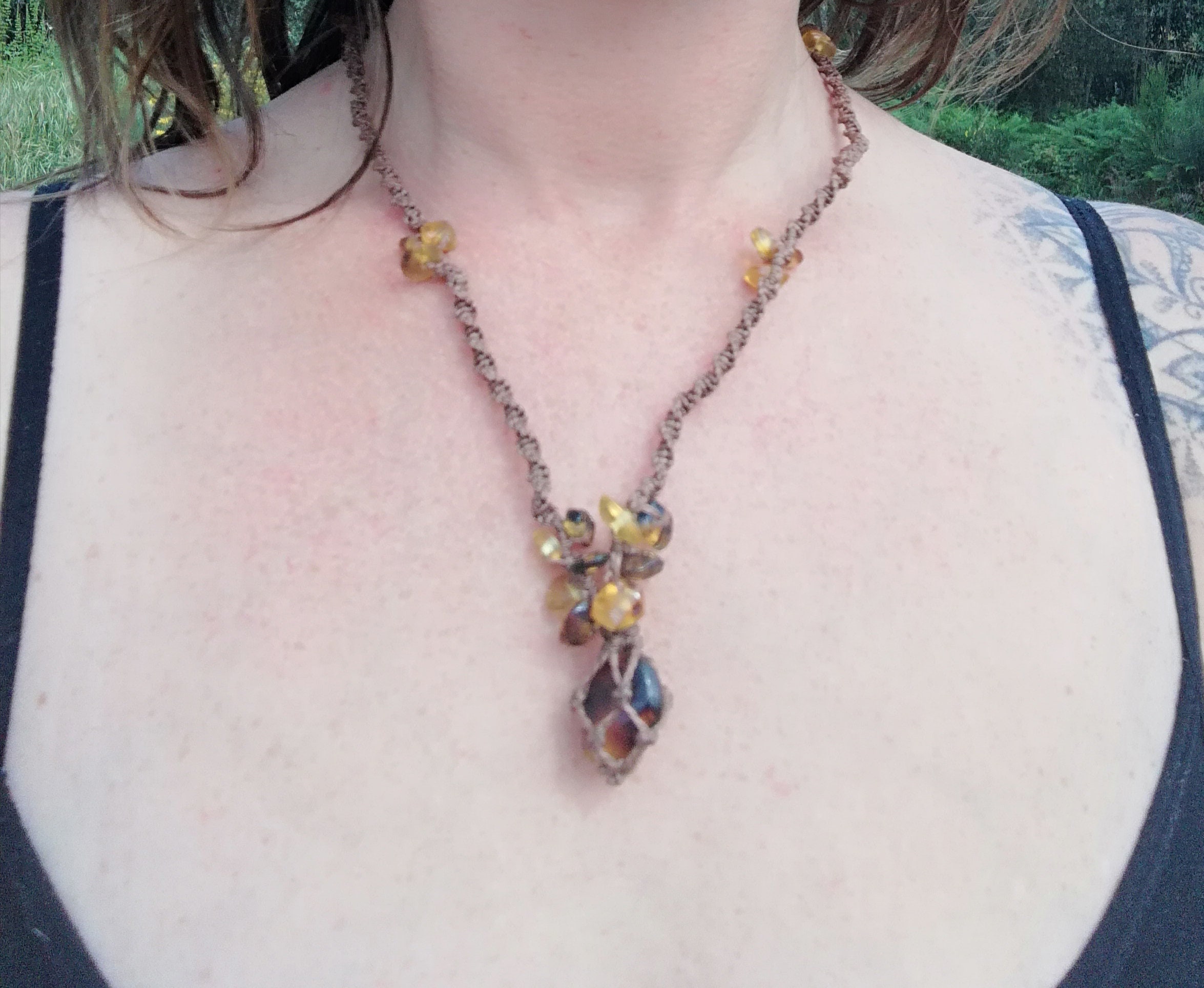 Amber necklace / Amber pendant / Amber jewelry / hippie Etsy