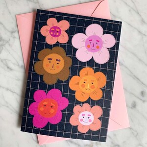 Carta di fiori felici