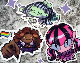 silly monster high stickers (seperate + pack)