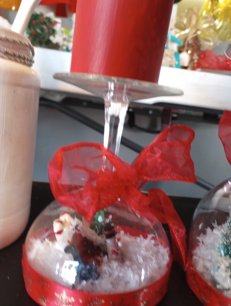 Wine Glass Candle Holders Etsy